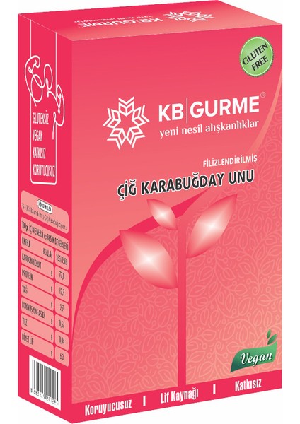 Glutensiz & Vegan Filizlendirilmiş Çiğ Karabuğday Unu 500 gr