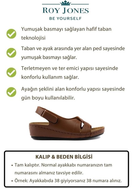 1817 Ortopedik Cırtlı Topuklu Plaj Kadın Sandalet