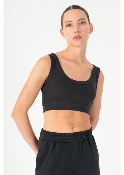 SlimFit Kadın U Yaka Antrasit- Bra modelleri