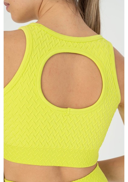 SlimFit Kadın Kapalı Yaka Neon Yeşil Bra indirimleri