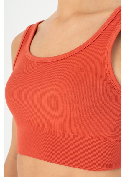 SlimFit Kadın Düz Yaka Kiremit Bra fırsatları