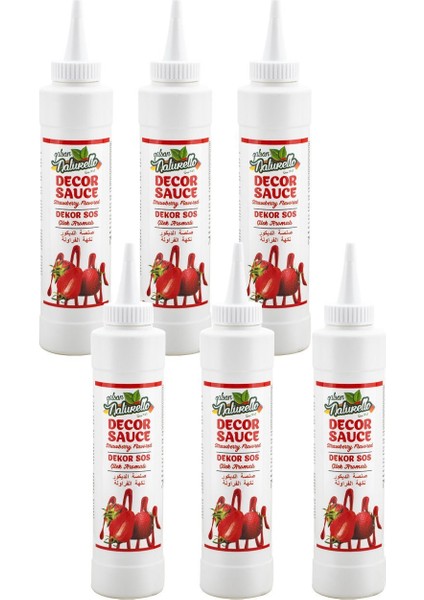 Naturello Çilek Aromalı Dekor Sos 750 gr x 6lı Koli