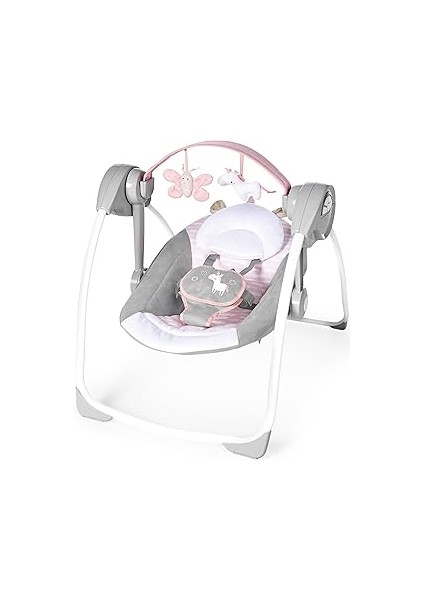 Inguity Comfort 2 Go Kompakt Taşınabilir 6 Aşamalı Müzikli Bebek Salıncağı, Kolay Seyahat Ka