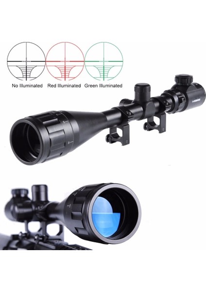 4-16X50 Aoeg Zoomlu Dürbünü Çift Işıklı Kırmızı,yeşil Kaynaklı Avcılık Dürbün