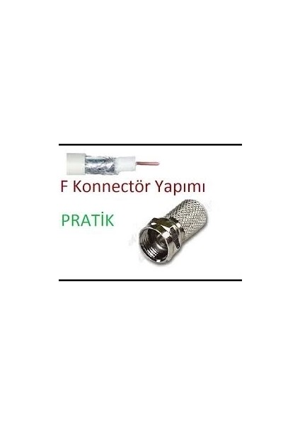 Ef Vida 50 Parça Uydu Konnektör Rg-6-F