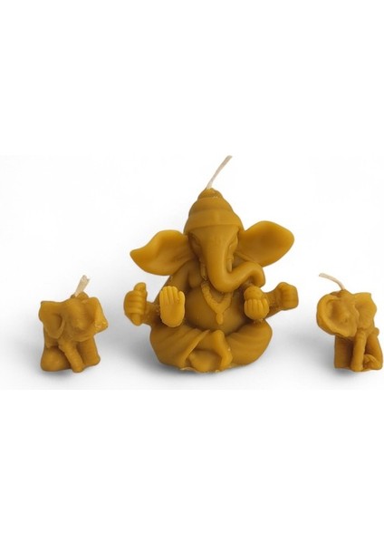 Bal Mumu Ganesha ve Ikili Küçük Fil Set fiyatları