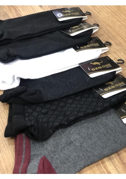 6 Lı Royam Axa Club Desenli Pamuklu Erkek Patik Çorap