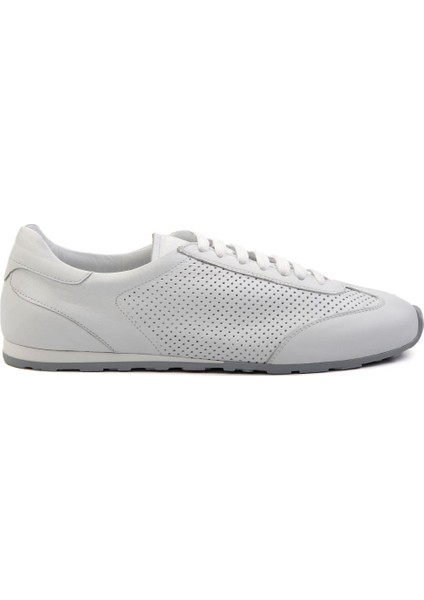 Beyaz Kırışık Leather Erkek Sneaker E01083017103