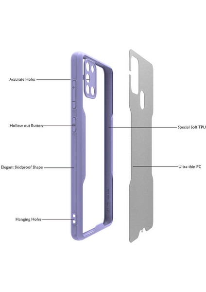 Galaxy A21S Kılıf Iksp Parfe Kapak-Siyah modelleri