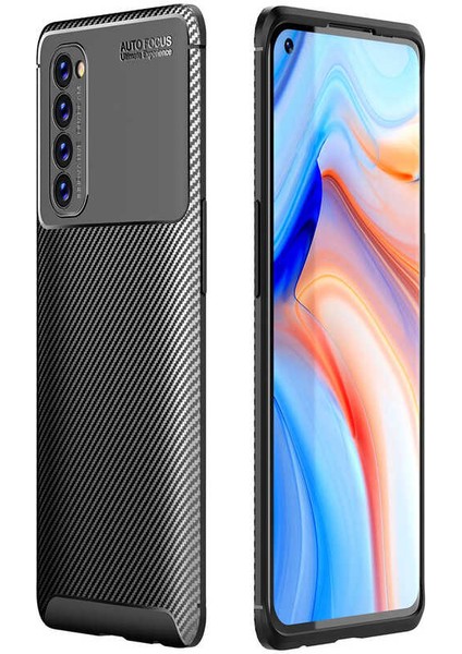 Oppo Reno 4 Pro Kılıf Iksp Negro Silikon Kapak-Siyah