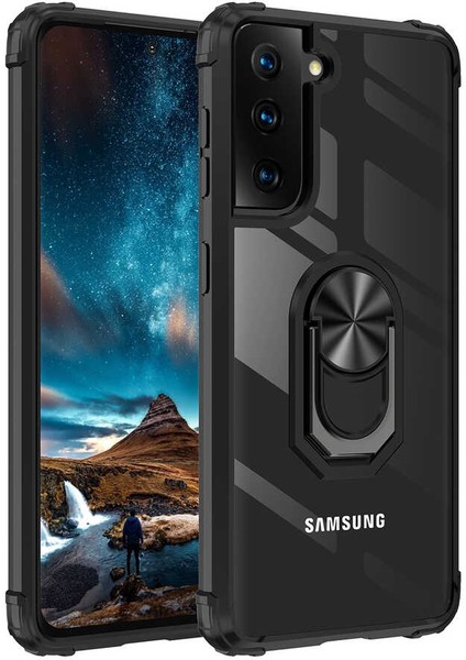 Galaxy S21 Plus Kılıf Iksp Mola Kapak-Siyah