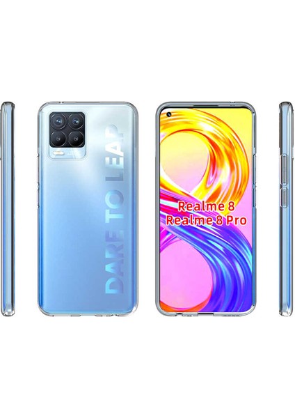 Realme 8 Pro Kılıf Iksp Süper Silikon Kapak-Renksiz modelleri