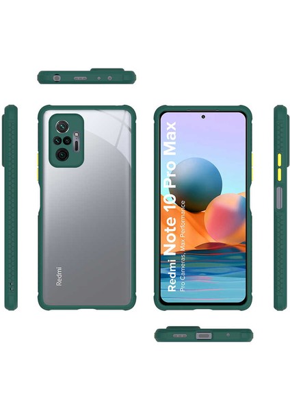 Xiaomi Redmi Note 10 Pro Kılıf ​​iksp Kaff Kapak-Koyu Yeşil indirimleri
