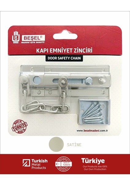 Kapı Emniyet Zinciri Saten-Krom