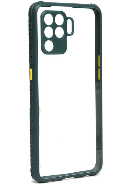 Oppo Reno 5 Lite Kılıf ​​iksp Kaff Kapak-Koyu Yeşil