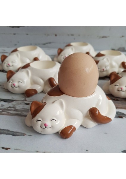 4 Adet Kedi Şeklinde Yumurtalık - Mumluk