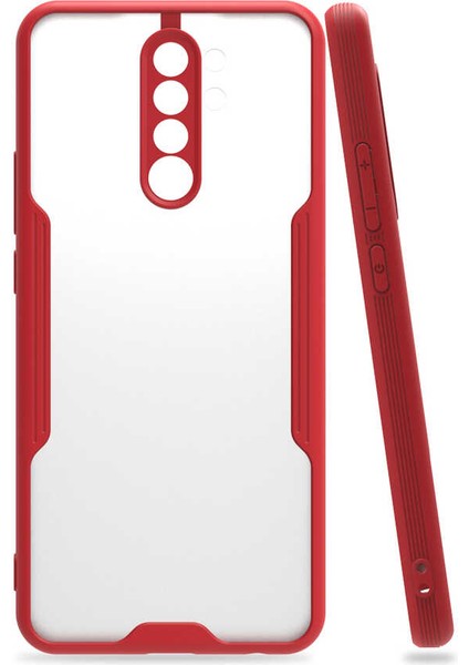 Xiaomi Redmi 9 Kılıf Iksp Parfe Kapak-Kırmızı