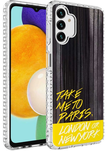 Galaxy A13 4g Kılıf Airbag Kenarlı Renkli Desenli Silikon Iksp Elegans Kapak-No3