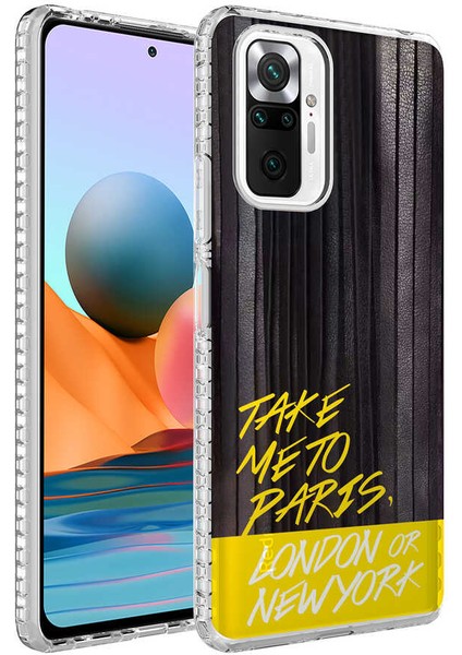 Xiaomi Redmi Note 10 Pro Kılıf Airbag Kenarlı Renkli Desenli Silikon Iksp Elegans Kapak-No3