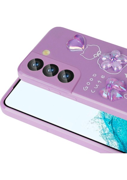 Galaxy S21 Fe Kılıf Kabartma Figürlü Parlak Iksp Toys Silikon Kapak-Beyaz fiyatları