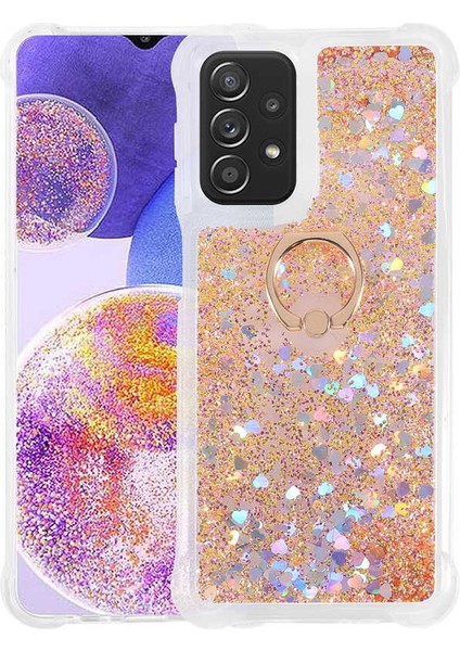 Galaxy A23 Kılıf Iksp Milce Kapak-Gold