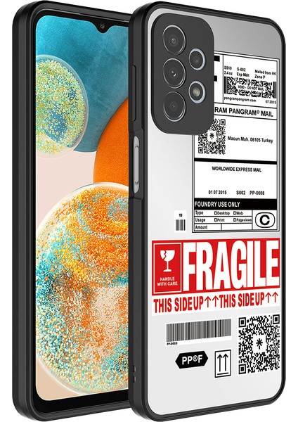 Galaxy A23 Kılıf Aynalı Desenli Kamera Korumalı Parlak Iksp Mirror Kapak-Fragile