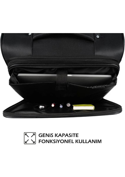 Carry-On Hostes Pilot Kabin Boy 15-17 Inc Uyumlu Laptop Bölmeli Kumaş Valiz fırsatları