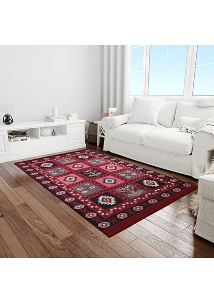 Home Çift Taraflı Kilim Makinede Yıkanabilir Modern Desenli 120X180CM