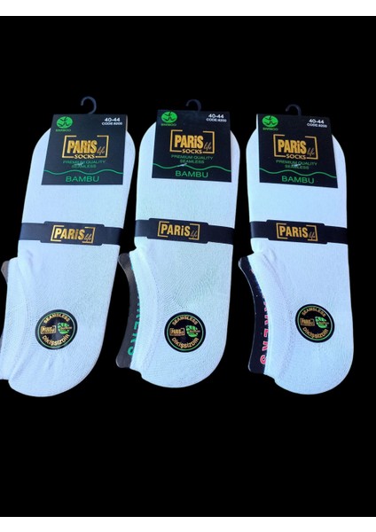 Erkek bambu çorap 3'lü ekonomik paket dikişsiz sneaker soket beyaz yumuşak esnek ÇKE1-1
