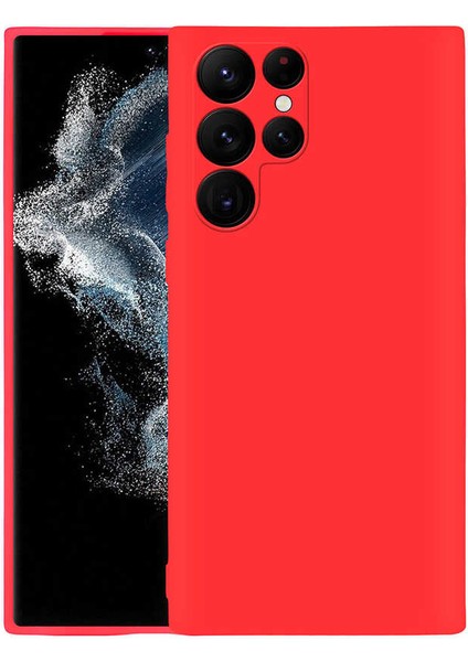 Galaxy S22 Ultra Kılıf Iksp Mara Laaakan Kapak-Kırmızı