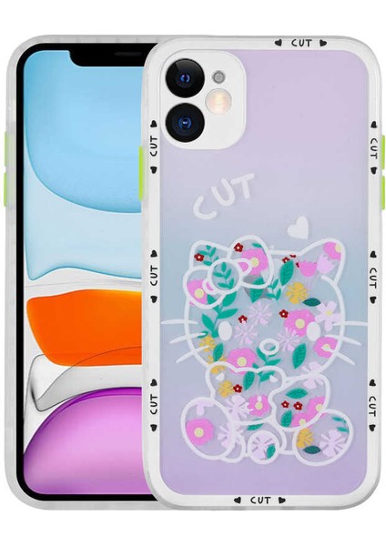 Apple iPhone 11 Uyumlu Kamera Korumalı Desenli Sert Hess Kapak-No9