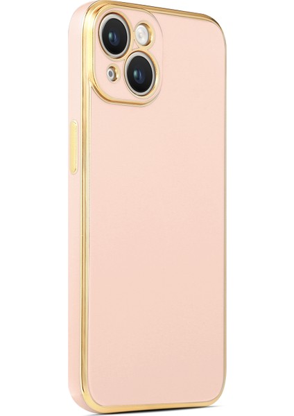 iPhone 14 Plus Uyumlu Iksp Bark Kapak-Rose Gold