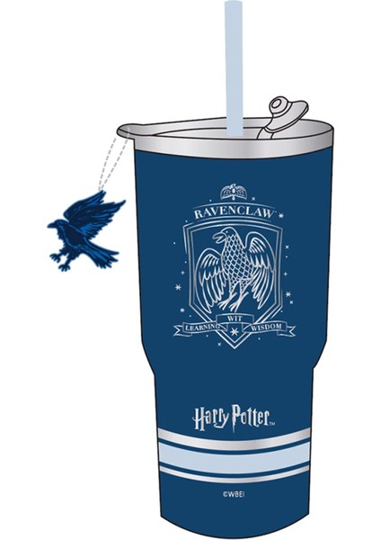 Harry Potter Lisanslı Pipetli Termos (580ml) - Ravenclaw