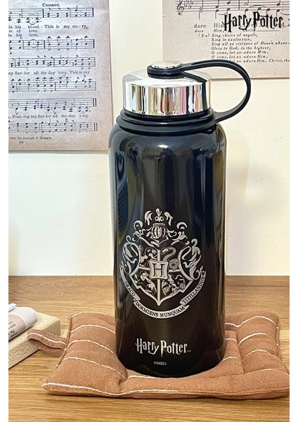 Harry Potter Lisanslı Çift Cidarlı Büyük Termos 1.8l - Siyah