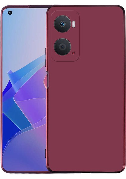Oppo A96 4g Kılıf Iksp Premier Silikon Kapak-Mürdüm