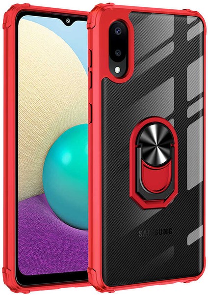 Galaxy A02 Kılıf Iksp Mola Kapak-Kırmızı