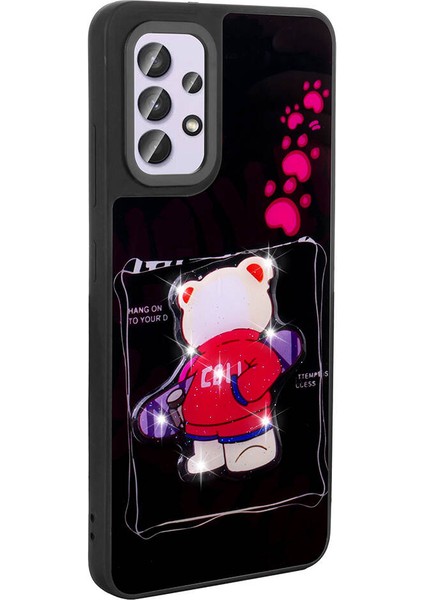 Galaxy A32 4g Kılıf Parlayan Kabartmalı Ikonik Figürlü Iksp Amas Silikon Kapak-Siyah fiyatları