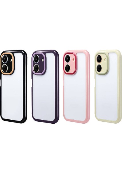 Xiaomi Poco C65 Kılıf Kamera Korumalı Renkli Kenar ve Çerçeve Tasarımlı Vitamin Kapak-Derin Mor fiyatları