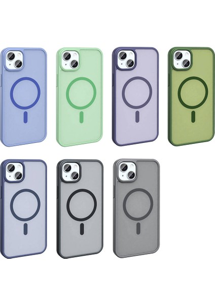 Apple iPhone 14 Kılıf Magsafe Şarj Özellikli Mat Arka Yüzey Iksp Sio Kapak-Siyah fiyatları