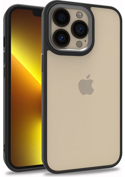 Apple iPhone 13 Pro Uyumlu Flora Kapak-Siyah