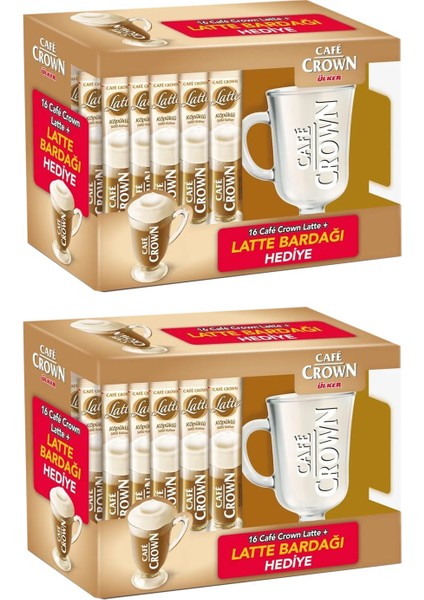 Latte 16'lı Paket + Bardak x 2 Adet