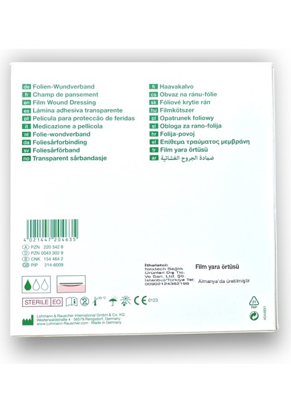 Suprasorb F Film Örtü 10 x 12 cm - Ref 20463 - 5 Adet
