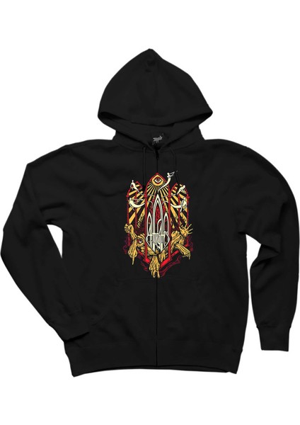 At The Gates Purgatory Unleashed Siyah Fermuarlı Kapşonlu Sweatshirt