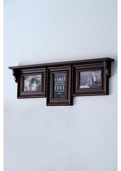 Relic Kahverengi 3'lü Fotoğraf Çerçevesi - 77 cm