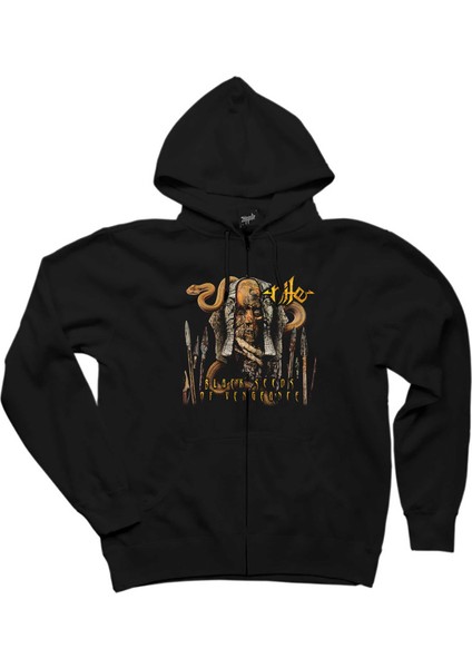 Nile Black Seeds Of Vengeance Siyah Fermuarlı Kapşonlu Sweatshirt