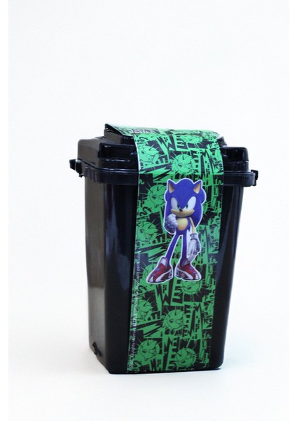 Sonic Prime Sürpriz Şeker Hediyeli Mini Çöp Kovası