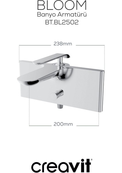 Bloom Banyo Armatürü Beyaz