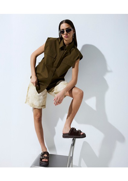 Dokulu Şort TS1250013014991