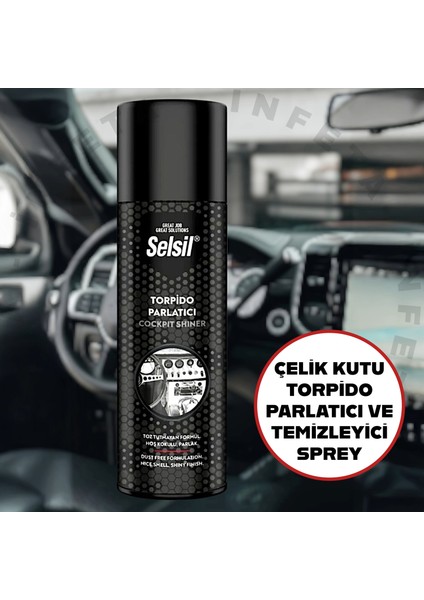 Selsil Çelik Kutu Torpido Parlatıcı Temizleyici Sprey