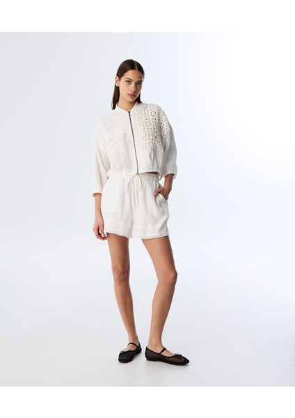 Örgü Kordonlu Şort TS1250013026018